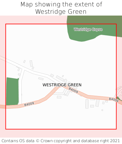 Map showing extent of Westridge Green as bounding box