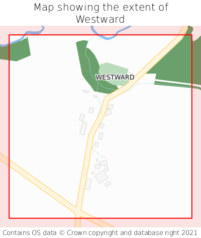 Map showing extent of Westward as bounding box