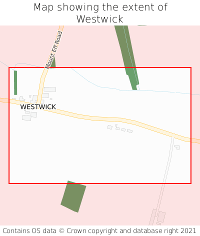 Map showing extent of Westwick as bounding box