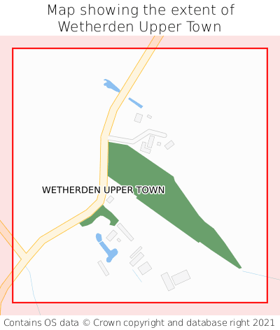 Map showing extent of Wetherden Upper Town as bounding box