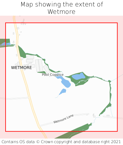 Map showing extent of Wetmore as bounding box