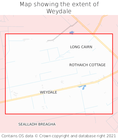 Map showing extent of Weydale as bounding box