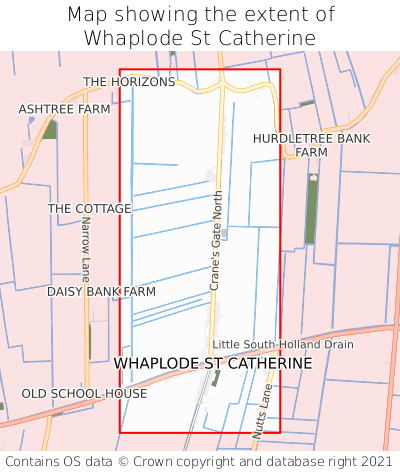 Map showing extent of Whaplode St Catherine as bounding box