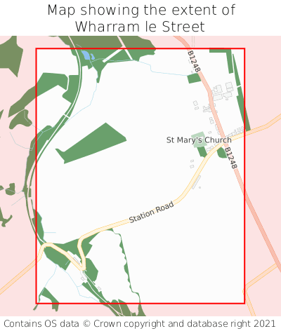 Map showing extent of Wharram le Street as bounding box