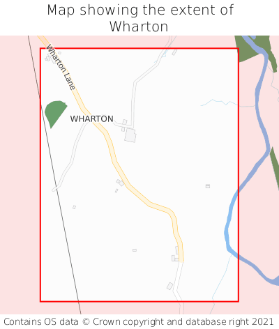 Map showing extent of Wharton as bounding box