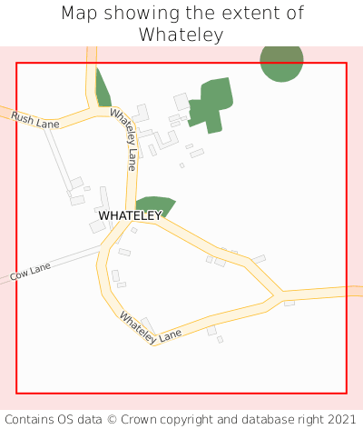 Map showing extent of Whateley as bounding box
