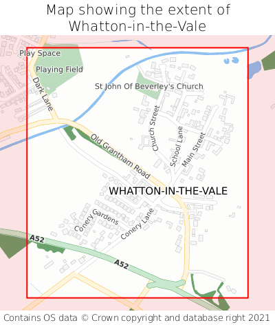 Map showing extent of Whatton-in-the-Vale as bounding box