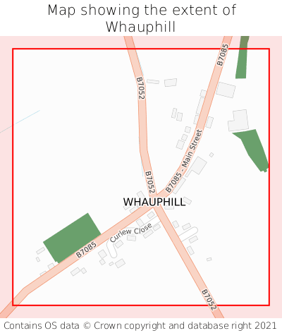 Map showing extent of Whauphill as bounding box