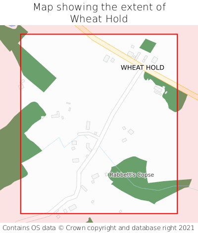 Map showing extent of Wheat Hold as bounding box