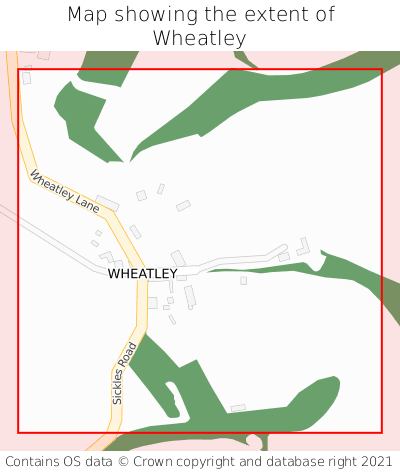 Map showing extent of Wheatley as bounding box