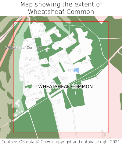 Map showing extent of Wheatsheaf Common as bounding box