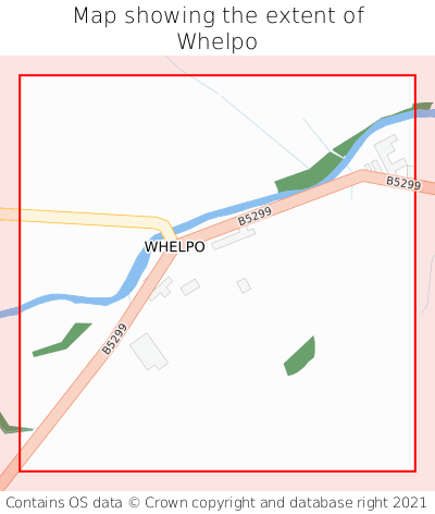 Map showing extent of Whelpo as bounding box