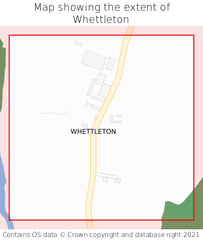 Map showing extent of Whettleton as bounding box