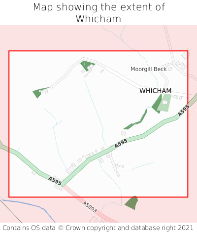 Map showing extent of Whicham as bounding box