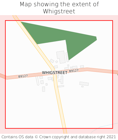 Map showing extent of Whigstreet as bounding box