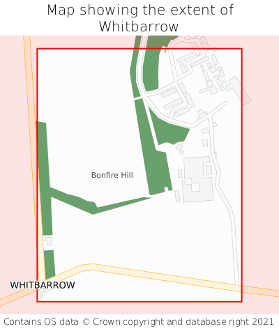 Map showing extent of Whitbarrow as bounding box