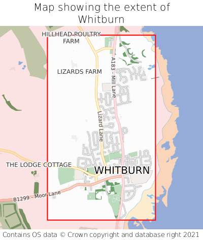 Map showing extent of Whitburn as bounding box