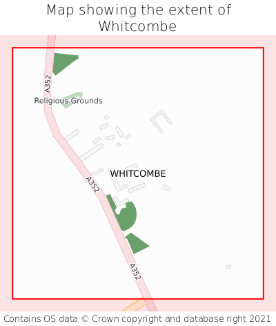 Map showing extent of Whitcombe as bounding box