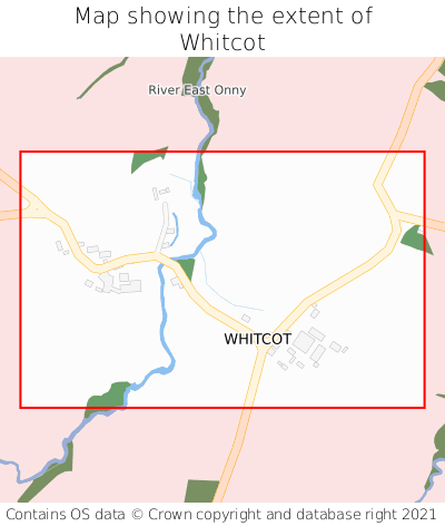 Map showing extent of Whitcot as bounding box