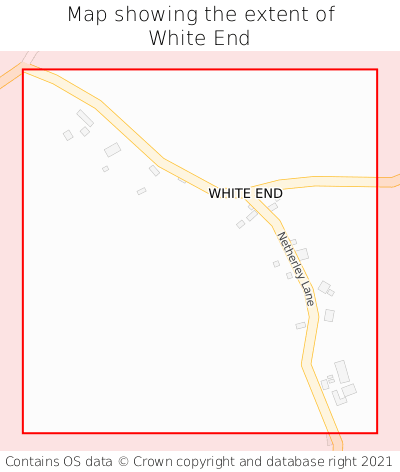 Map showing extent of White End as bounding box