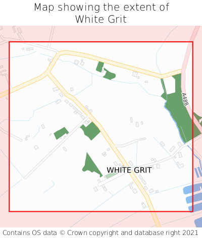 Map showing extent of White Grit as bounding box