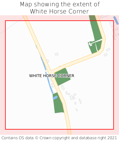 Map showing extent of White Horse Corner as bounding box