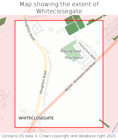 Map showing extent of Whiteclosegate as bounding box