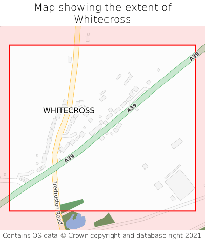 Map showing extent of Whitecross as bounding box