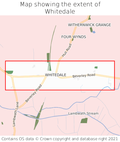 Map showing extent of Whitedale as bounding box