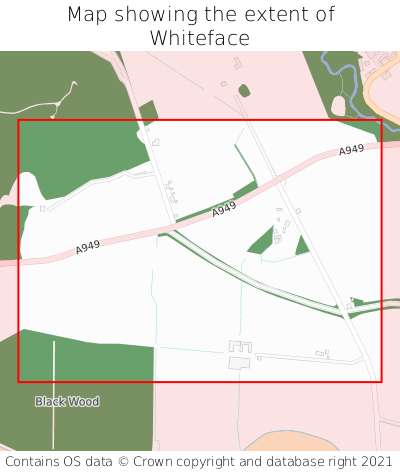 Map showing extent of Whiteface as bounding box