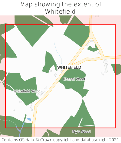 Map showing extent of Whitefield as bounding box