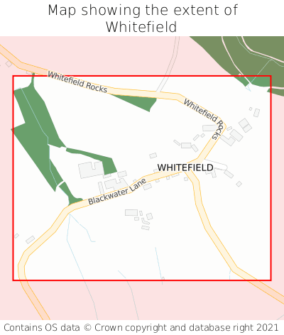 Map showing extent of Whitefield as bounding box