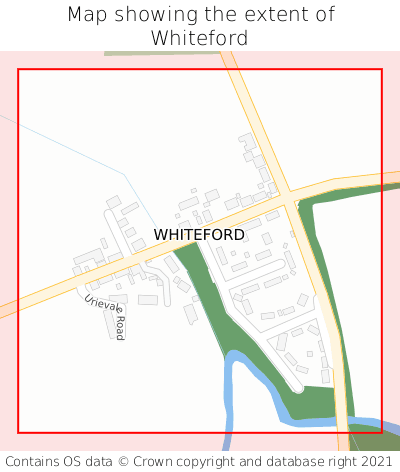 Map showing extent of Whiteford as bounding box