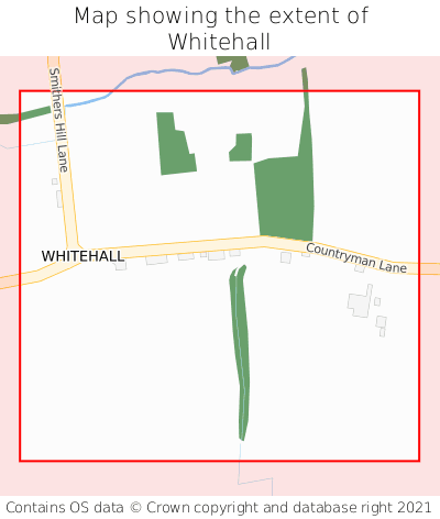 Map showing extent of Whitehall as bounding box