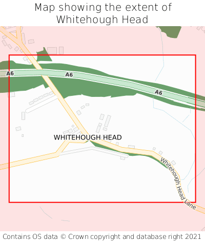 Map showing extent of Whitehough Head as bounding box