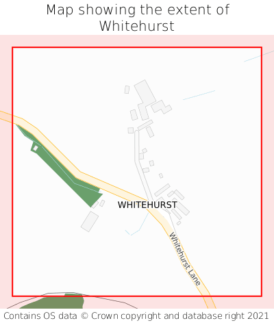 Map showing extent of Whitehurst as bounding box