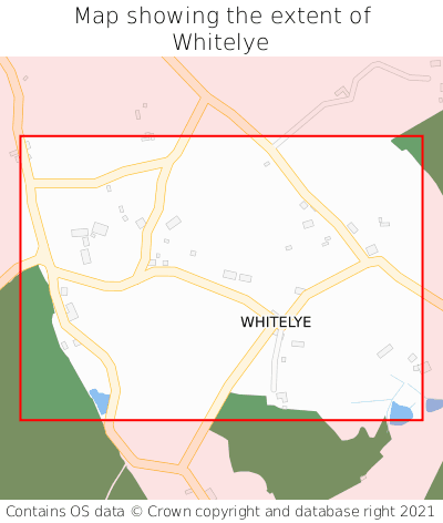Map showing extent of Whitelye as bounding box