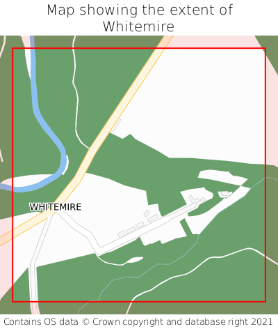 Map showing extent of Whitemire as bounding box