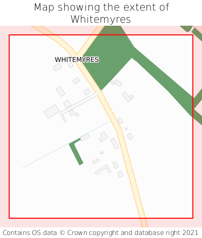 Map showing extent of Whitemyres as bounding box