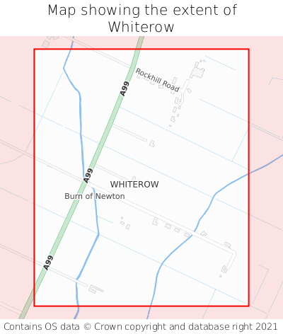 Map showing extent of Whiterow as bounding box