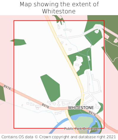 Map showing extent of Whitestone as bounding box