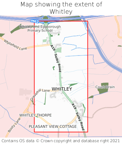 Map showing extent of Whitley as bounding box