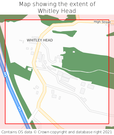 Map showing extent of Whitley Head as bounding box