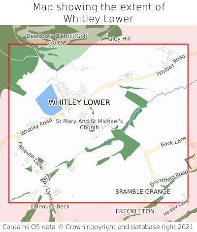 Map showing extent of Whitley Lower as bounding box