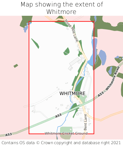 Map showing extent of Whitmore as bounding box