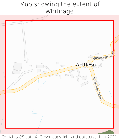 Map showing extent of Whitnage as bounding box