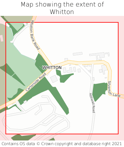 Map showing extent of Whitton as bounding box