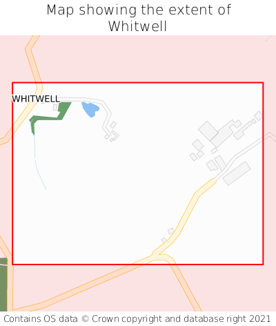 Map showing extent of Whitwell as bounding box