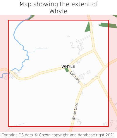 Map showing extent of Whyle as bounding box