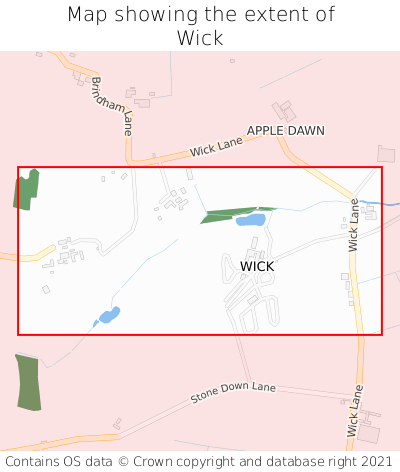 Map showing extent of Wick as bounding box